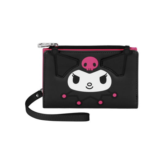 Hello Kitty Kuromi Face - Portfel Slim, Liliowy