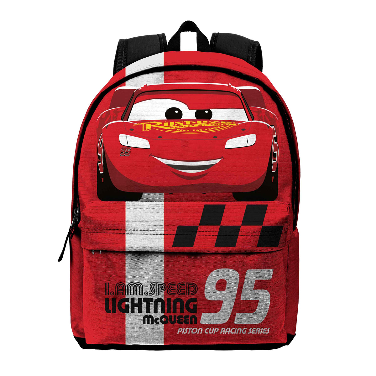 Disney Cars 3 Speed-Mochila Pequeña HS FAN, Rojo