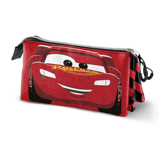 Disney Cars 3 Speed-Estuche Portatodo Triple, Rojo