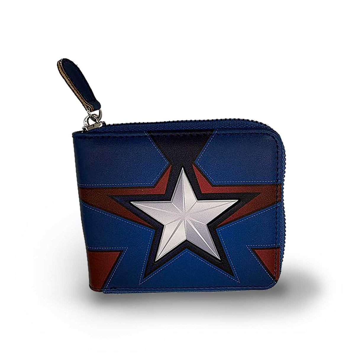Marvel Capitán América Star-Wallet Man Zip, Azul