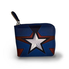 Marvel Capitán América Star-Wallet Man Zip, Azul