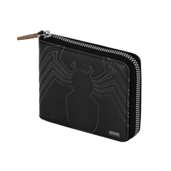 Marvel Venom Spider-Portefeuille Man zippé, Noir