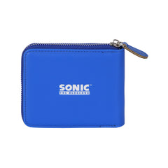 Sonic The Hedgehog Face-Carteira Homem com Fecho, Azul