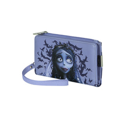 Warner Corpse Bride Crow-Slim wallet, Mauve