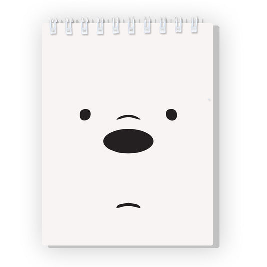 We Bare Bears We Are Polar Bears-Spiral Notebook, White
