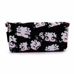Betty Boop Noir-Portafoglio Soft con Catena, Nero