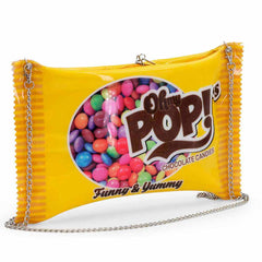 Oh My Pop Chococandy-Bolso Bandolera Cadena, Amarillo
