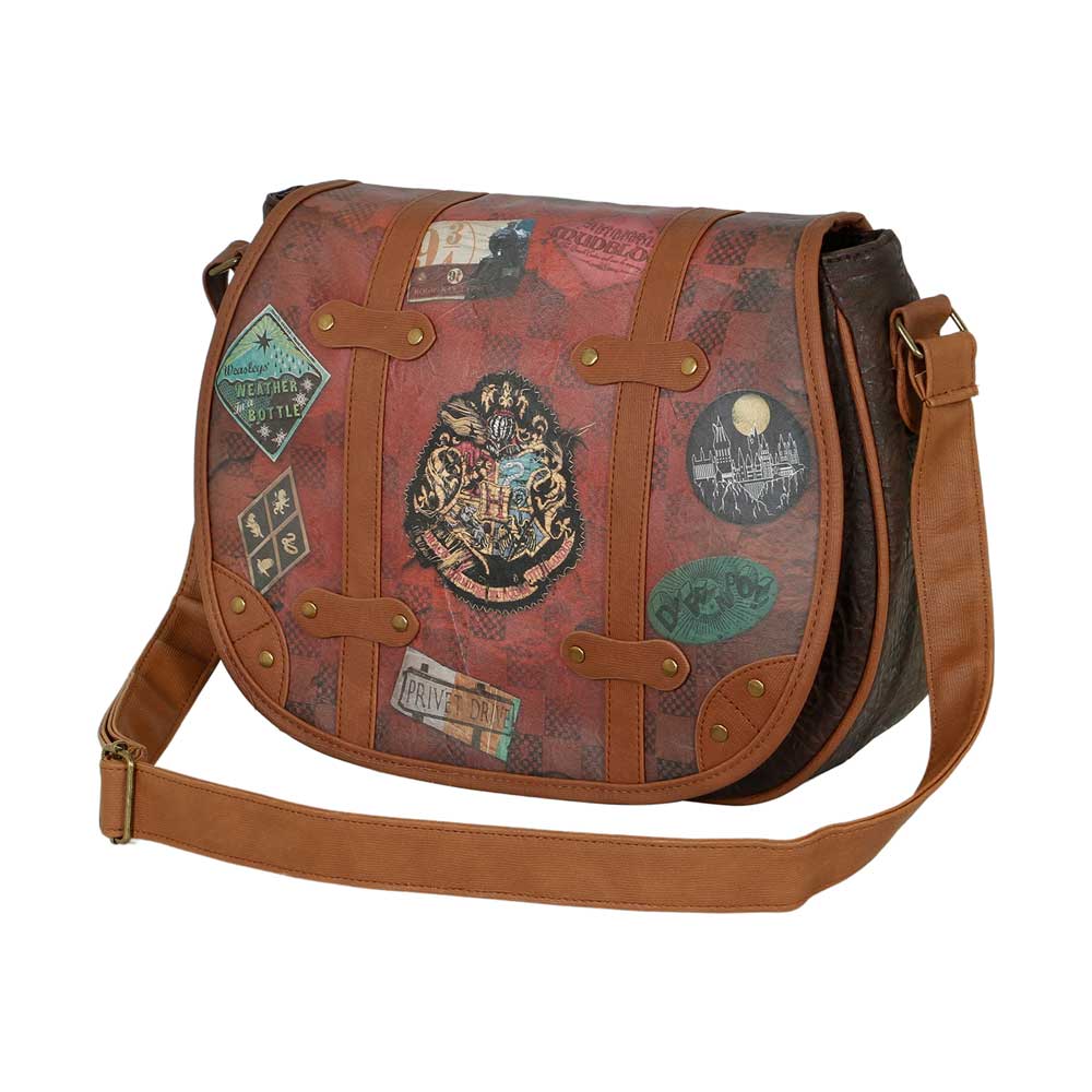 Harry Potter Railway-Large Muffin Shoulder Bag, Brown
