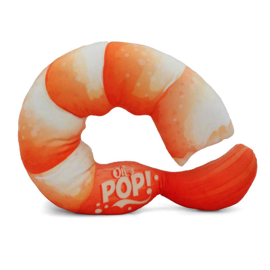 Oh My Pop! Prawn-Neck Cushion and Sleep Mask, Orange