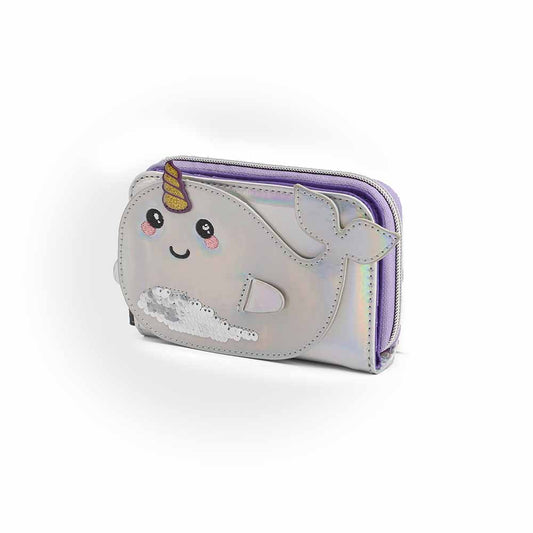 Oh My Pop Narwhal-Wallet, Silver