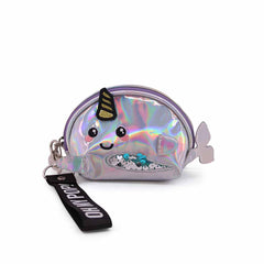 Oh My Pop Narval-Monedero Oval, Plateado