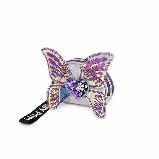 Oh My Pop Wings-Monedero Oval, Plateado
