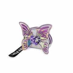 Oh My Pop Wings-Monedero Oval, Plateado