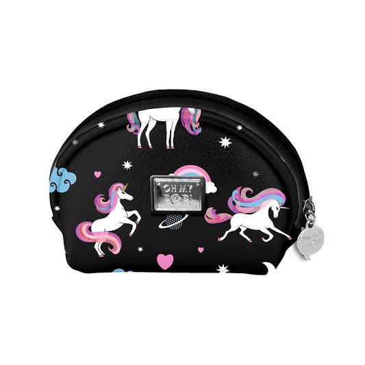 Oh My Pop Unicorn-Monedero Oval, Negro