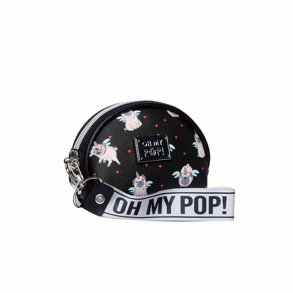 Oh My Pop Pug-Monedero Oval, Negro