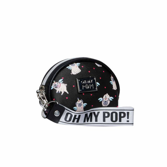 Oh My Pop Pug-Monedero Oval, Negro