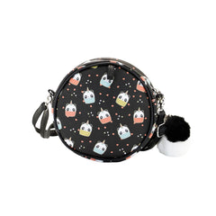 Oh My Pop Pandicorn-Round Shoulder Bag, Black