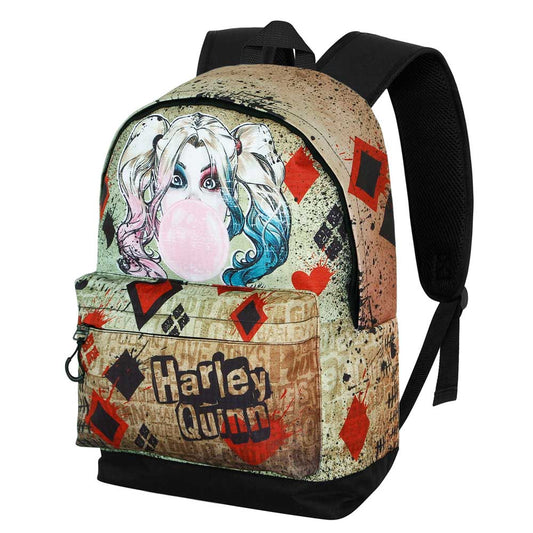 DC Comics Harley Quinn Mad Love-FAN HS Backpack 2.2, Beige