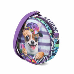 Karactermania Krazymals Chihuahua-Bolso Bandolera Redondo, Lila