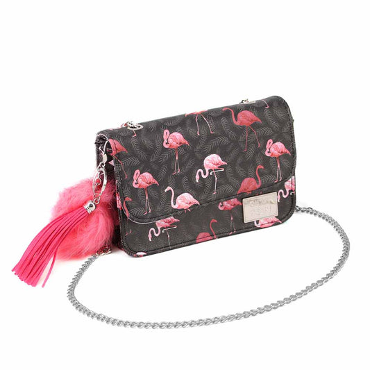 Oh My Pop Flaminpop-Satchel Satchel Chain Shoulder Bag, Multicolor