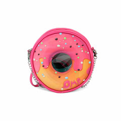 Oh My Pop Pinknut-Bolso Bandolera Redondo, Rosa