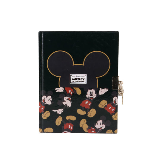 Disney Mickey Mouse True-Journal with Key, Black