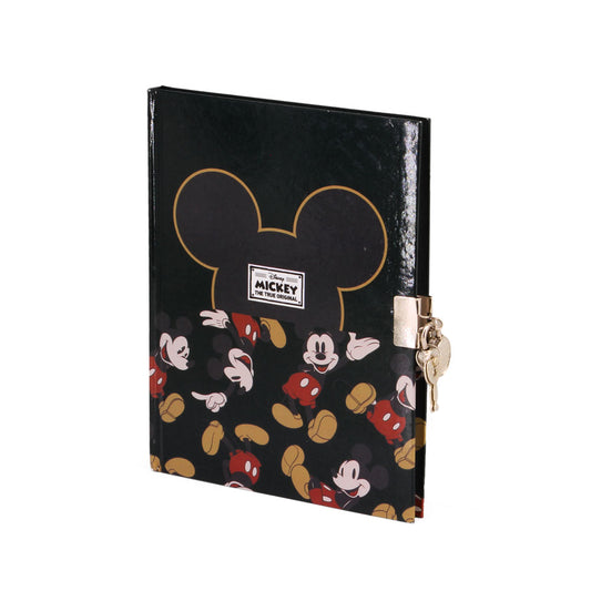 Disney Mickey Mouse True-Journal with Key, Black
