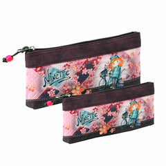 Forever Ninette Bicycle-Set de Dos Neceseres, Burdeos