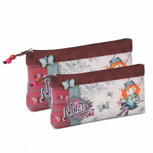 Forever Ninette Swing-Set of Two Toilet Bags, Multicolor