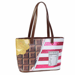 Oh My Pop! Chocolat-Borsa a Spalla Tote, Rosa