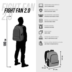 Dragon Ball Goku Piccolo-FAN Fight Backpack 2.2, Blue
