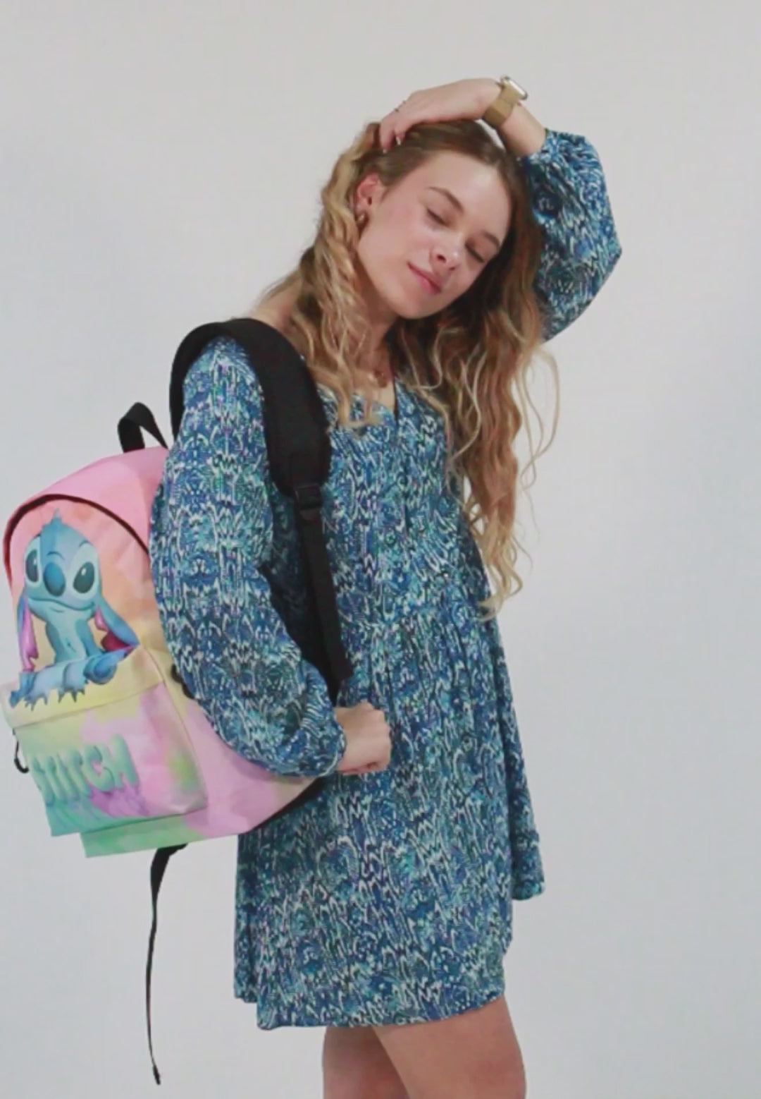 Disney Lilo y Stitch Watercolour-Mochila HS FAN 3.0, Multicolor
