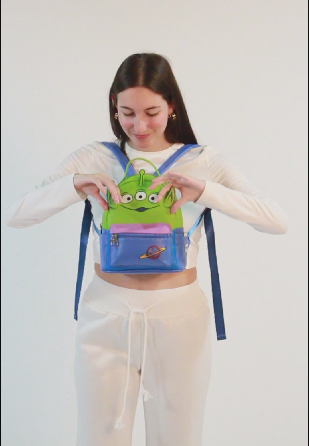 Disney Toy Story Alien-Mochila Heady Pq Premium, Verde