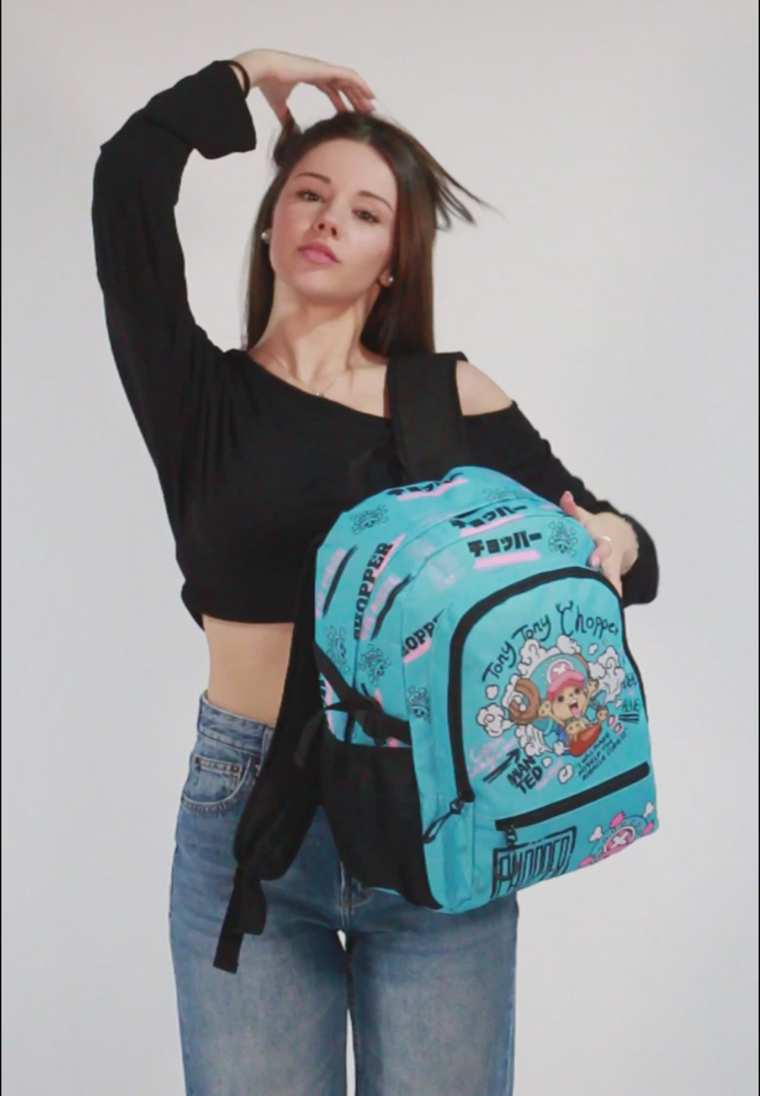 One Piece Chopper-Mochila Fight 3.0, Azul