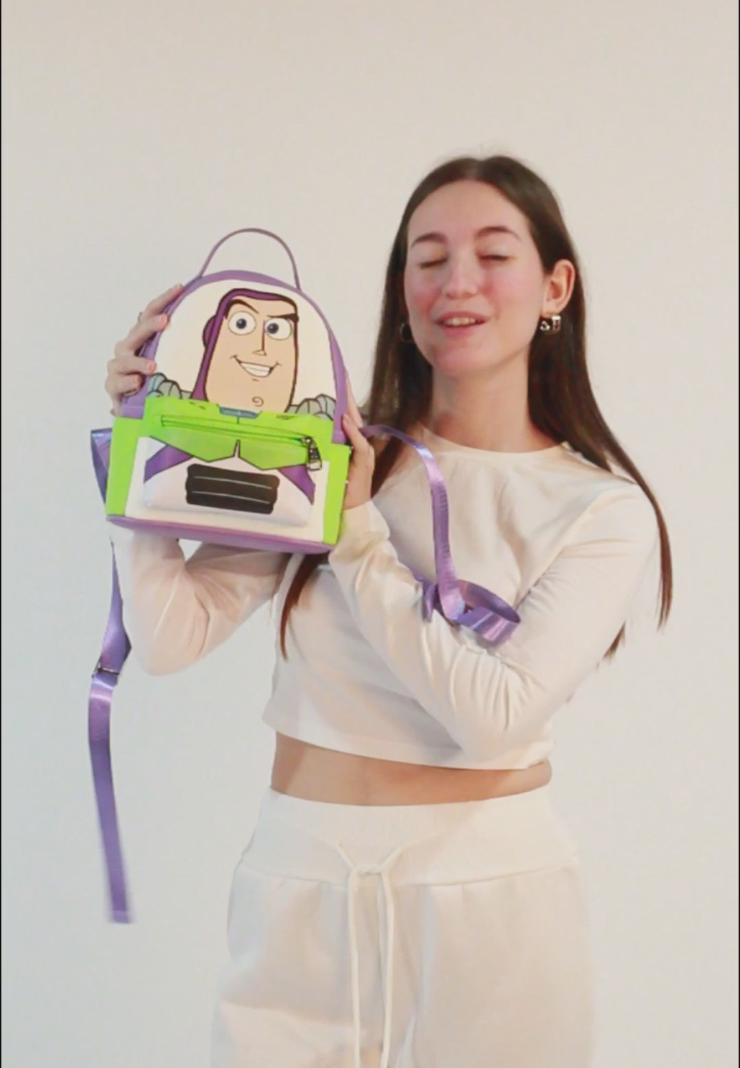 Disney Toy Story Buzz-Zainetto Heady Piccolo Premium, Bianco