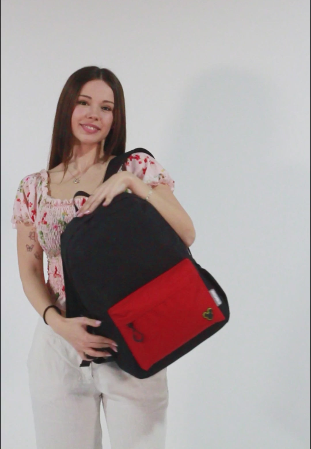 Disney Mickey Mouse MK-Mochila Block, Preto