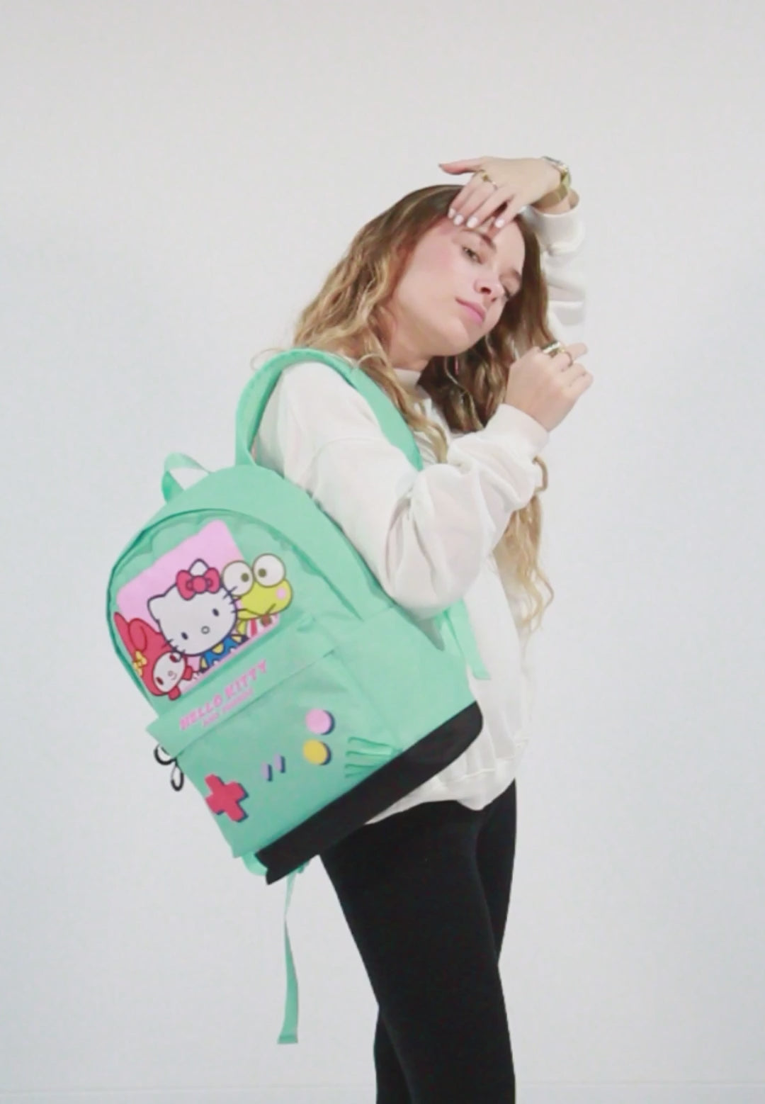 Hello Kitty Videogame-FAN HS Backpack 3.0, Turquoise