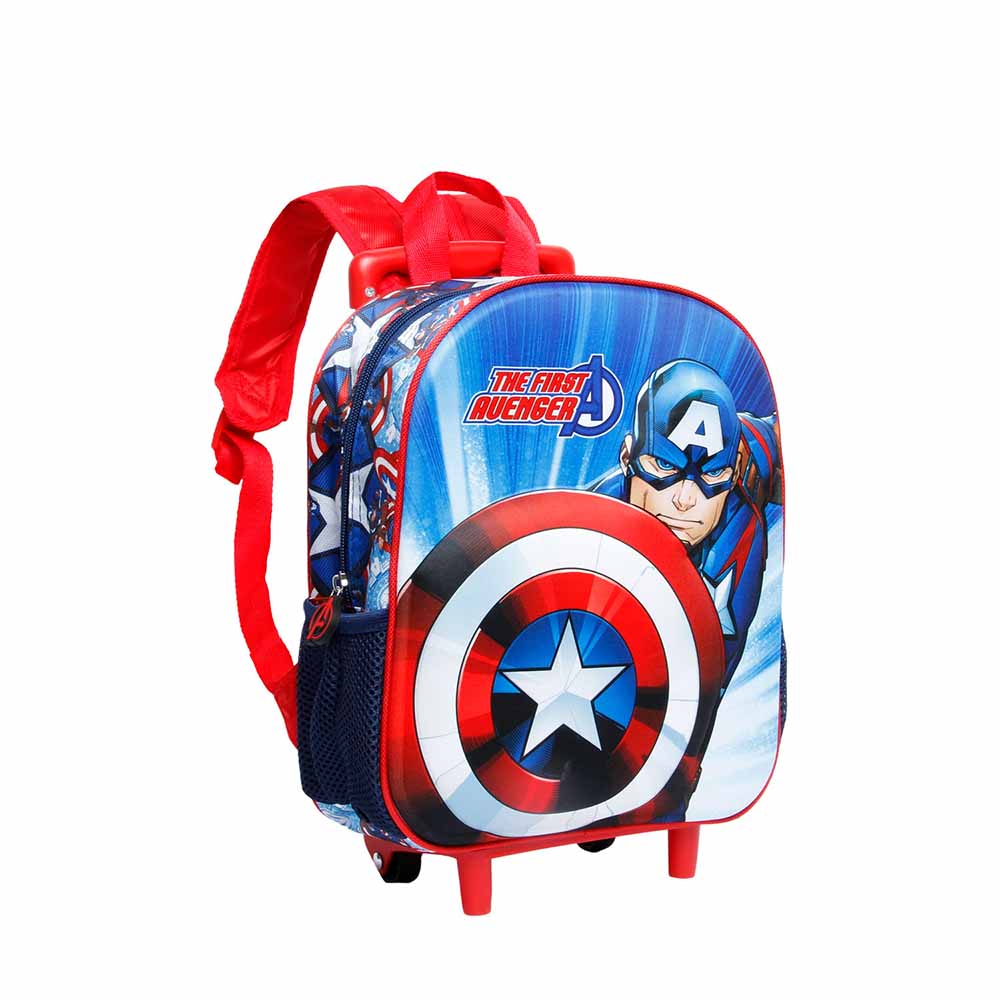 Small 3D Backpack with Wheels Captain America First