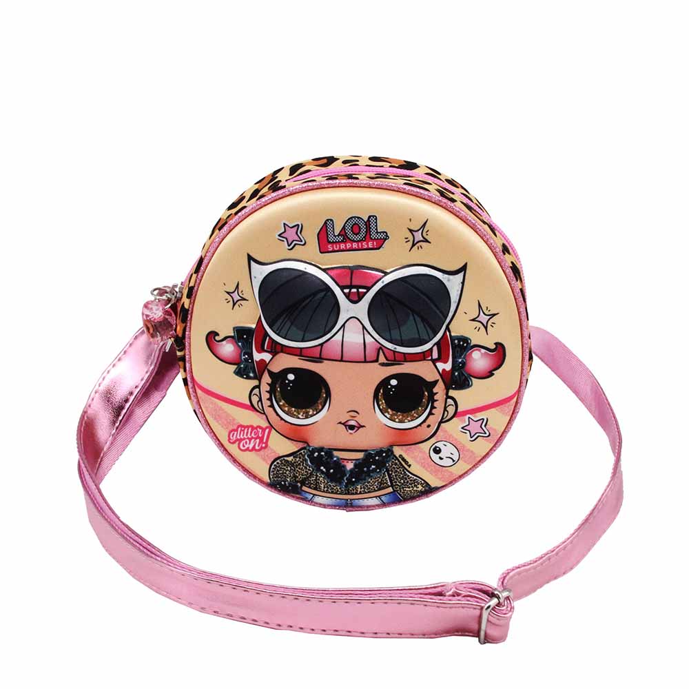 3D Round Shoulder Bag LOL Surprise Glitter