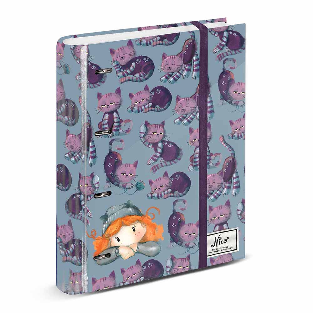 Raccoglitore 4 Anelli Carta a Griglia Forever Ninette Nico
