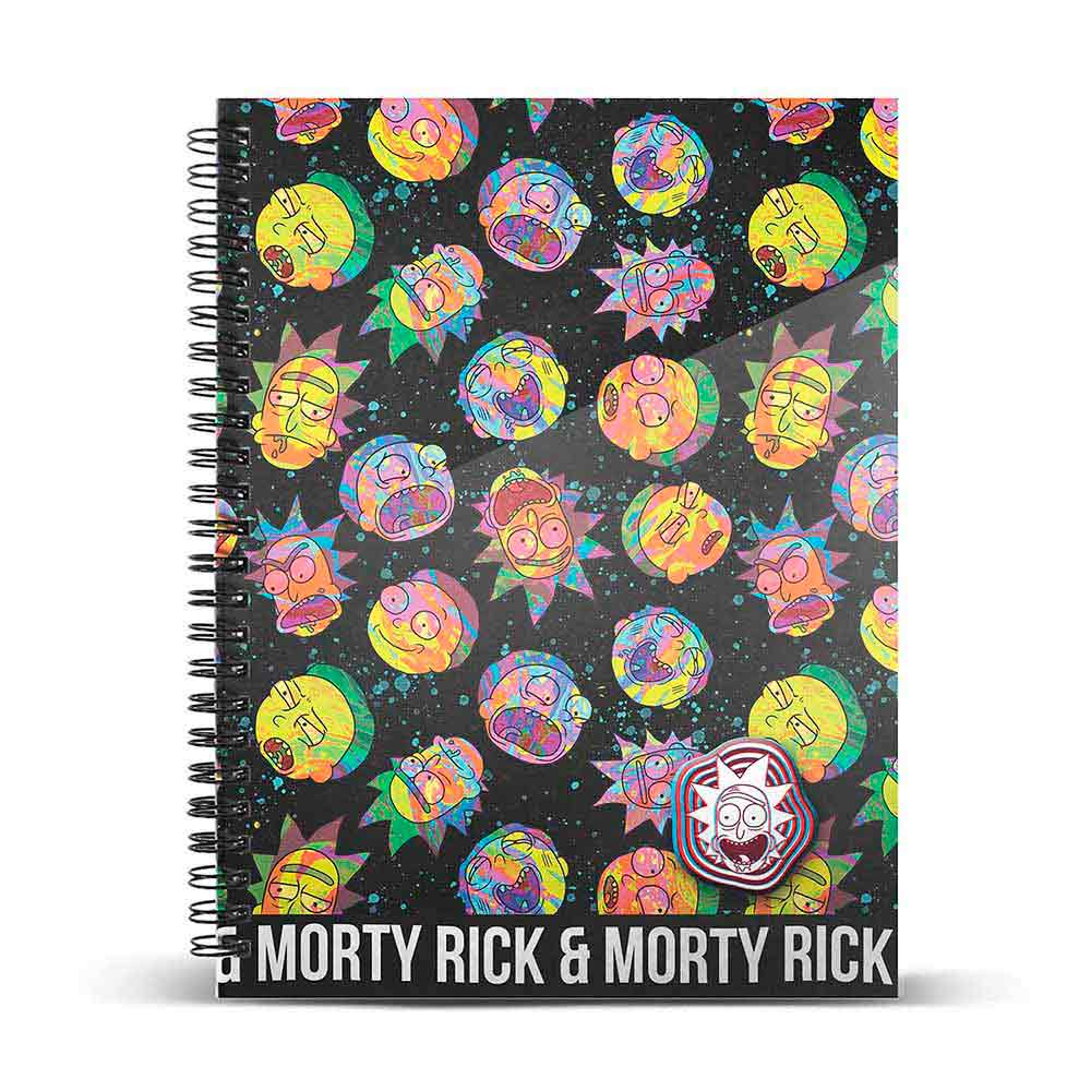 A4 Notebook Grid Paper Rick and Morty Psycho