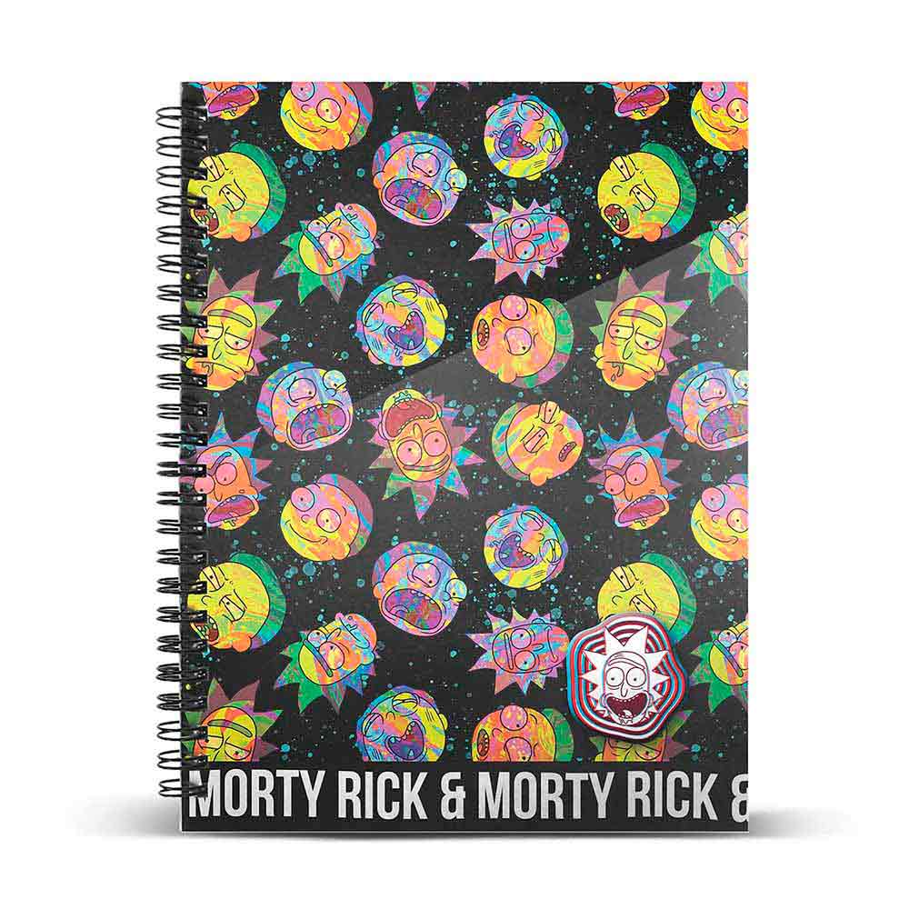 A5 Notebook Grid Paper Rick and Morty Psycho