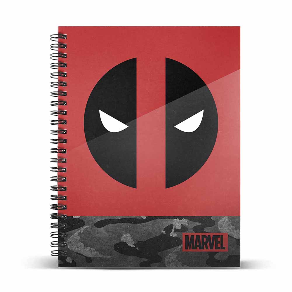 Cuaderno A5 Papel Cuadriculado Deadpool Rebel