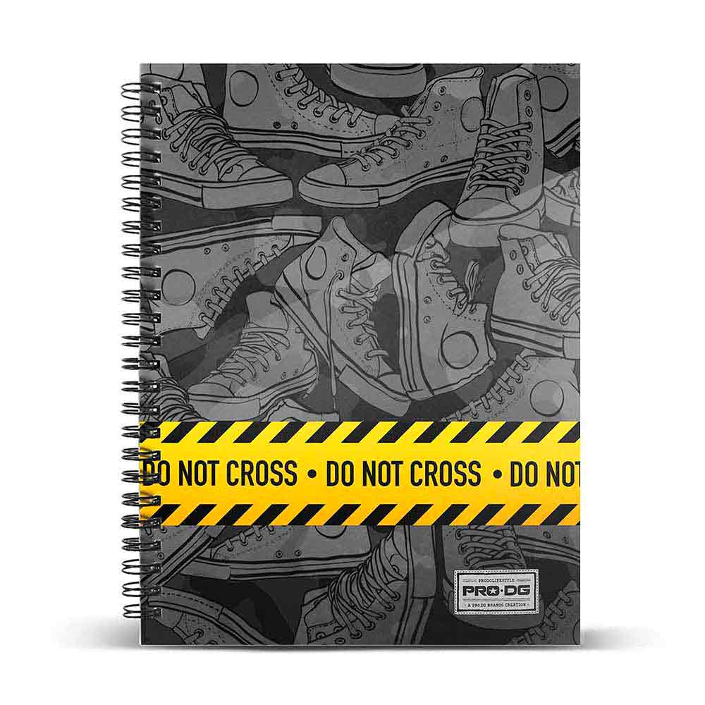 A4 Notebook Striped Paper PRODG Do Not Cross