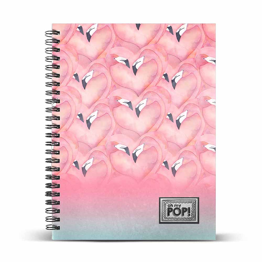 A5 Notebook Striped Paper Oh My Pop! Flaming