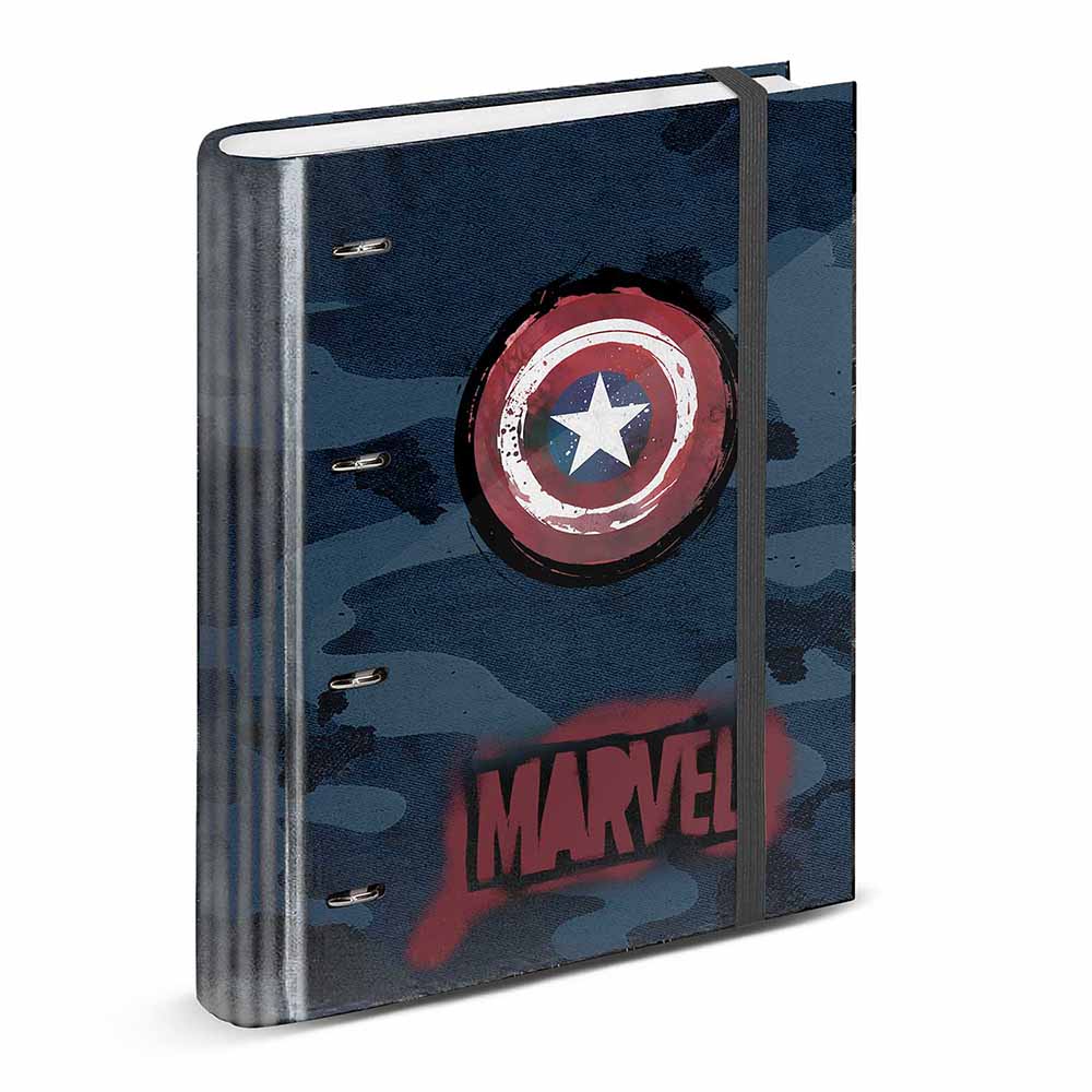4 Rings Binder Grid Paper Captain America Supreme