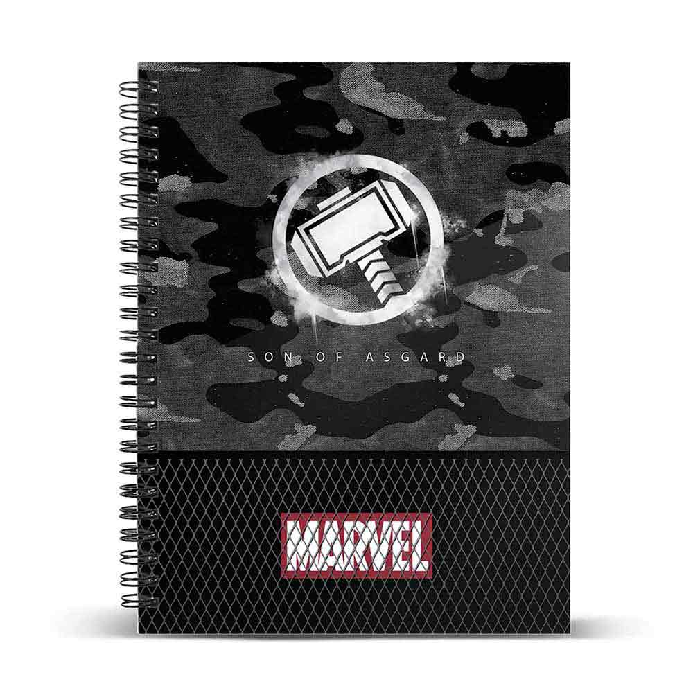 A4 Notebook Grid Paper Thor Hammer