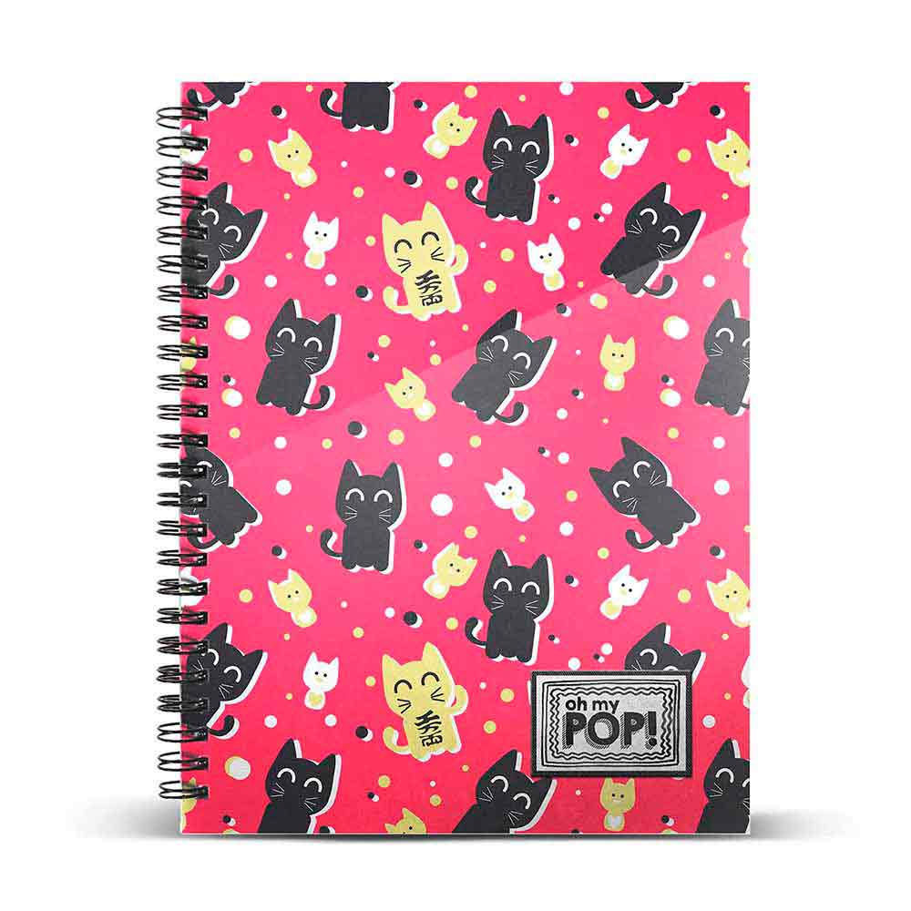 A5 Notebook Grid Paper Oh My Pop! Neko