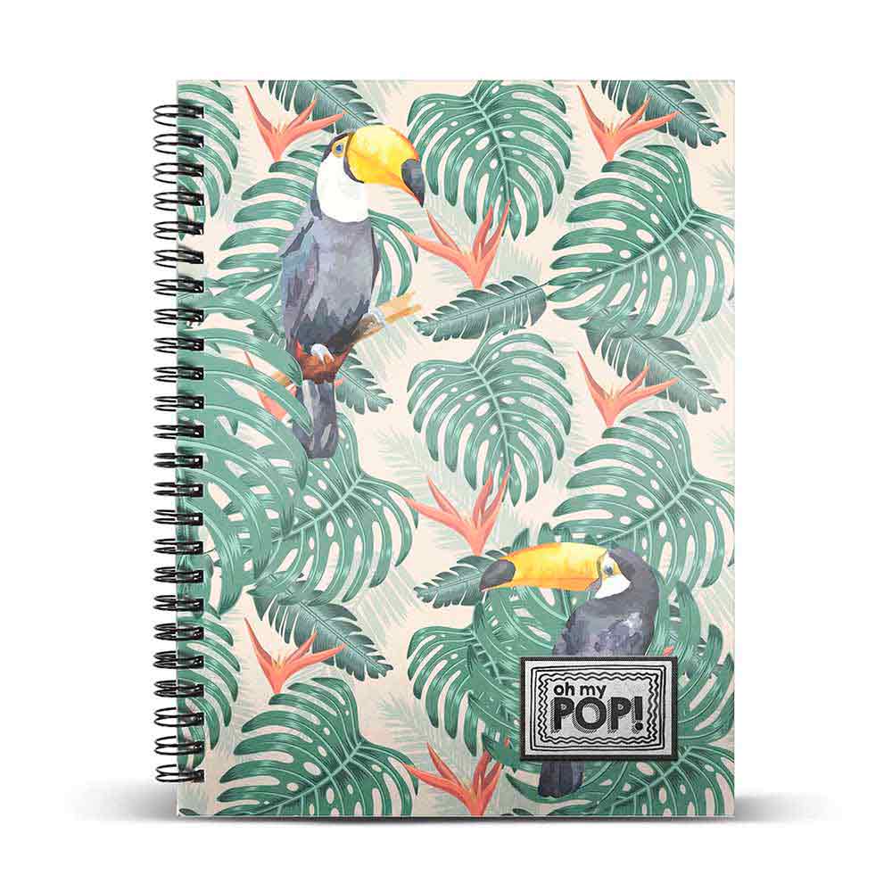 A5 Notebook Grid Paper Oh My Pop! Toucan