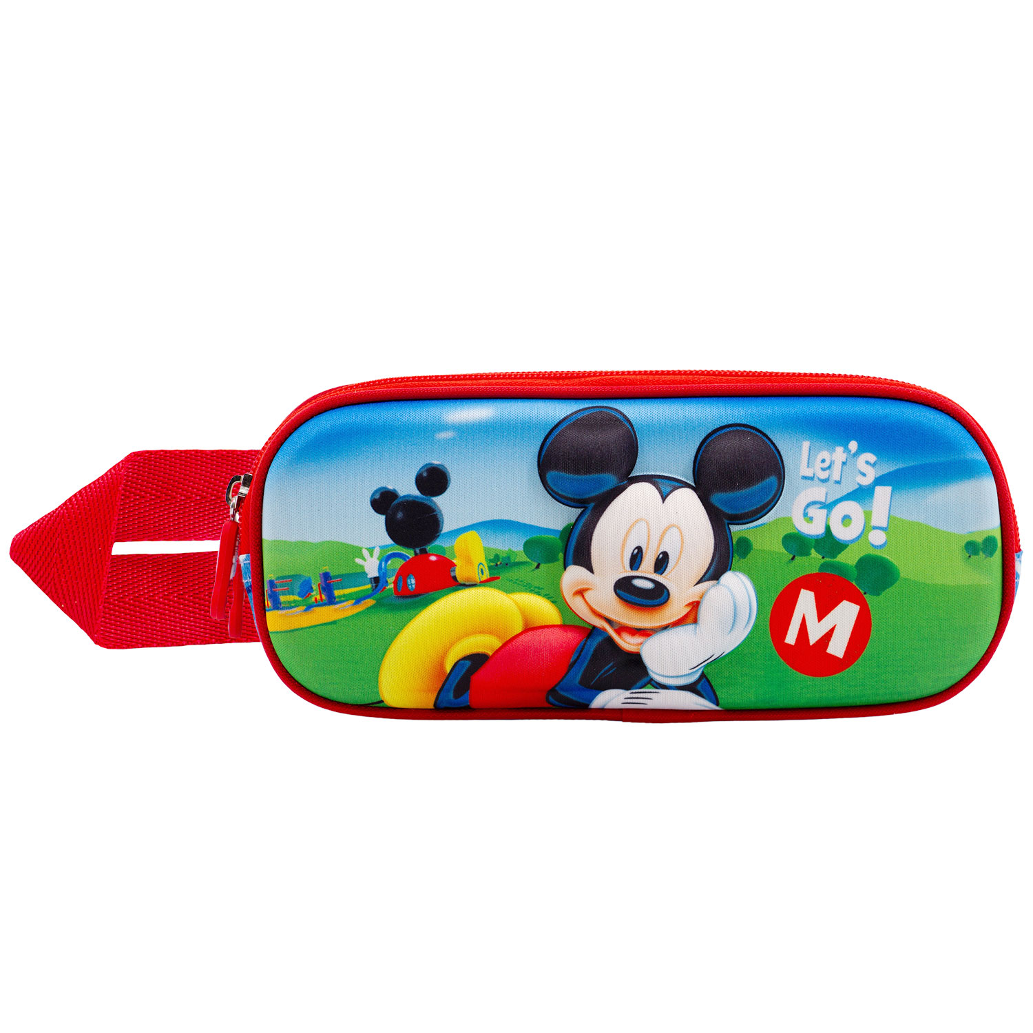 Estuche Portatodo Doble 3D Mickey Mouse Let's Go